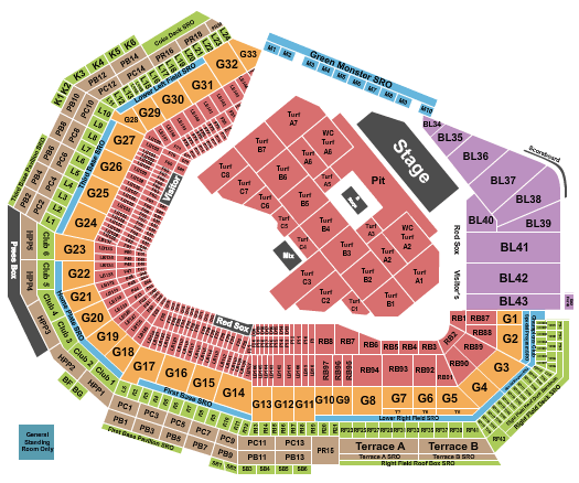 Fenway Park Fenway Park Seating Chart